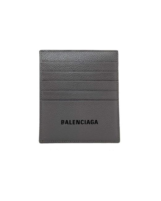 Balenciaga Gray Logo Card Holder for men