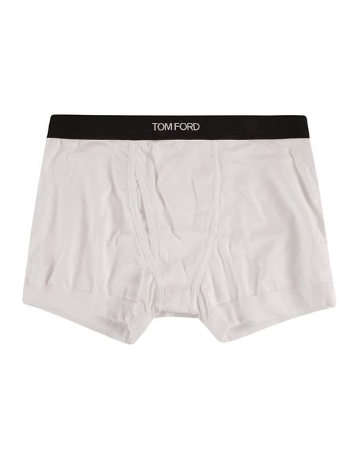 Tom Ford Logo Waist Plain Boxer Shorts in White for Men | Lyst