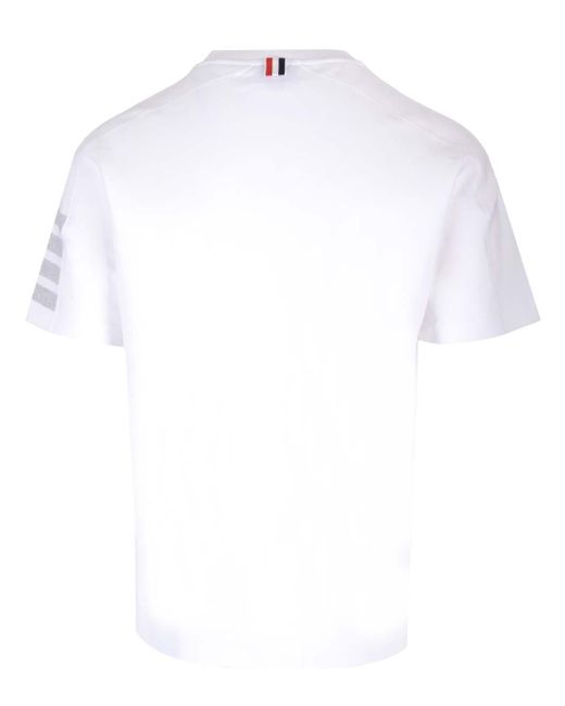 Thom Browne White Short Sleeve T-Shirt for men