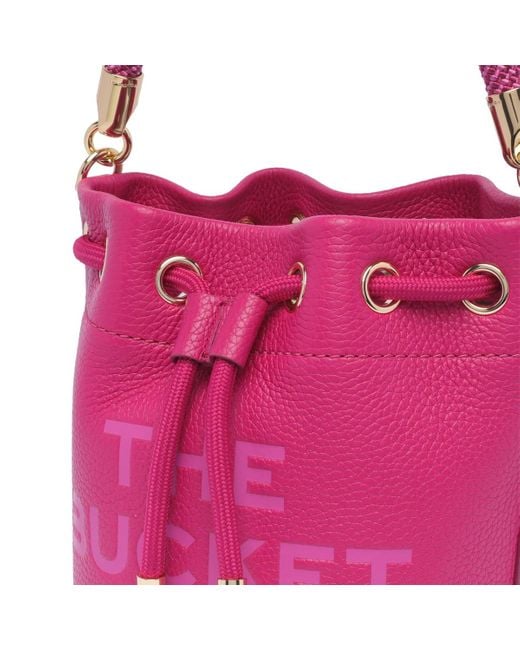 Marc Jacobs Pink The Leather Bucket Bucket Bag