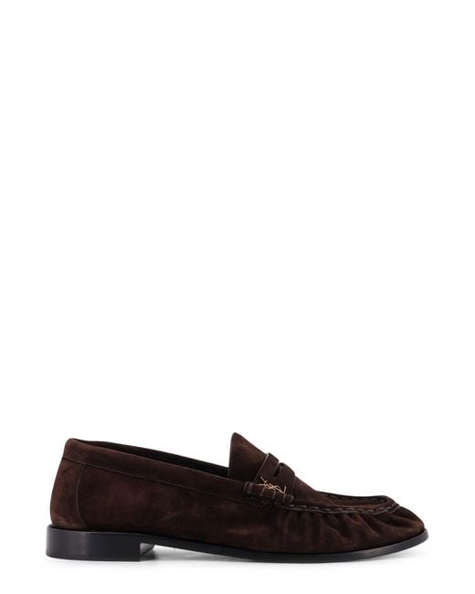 Saint Laurent White Le Loafer 15 Moc Suede Loafers for men