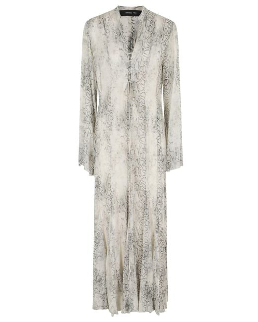 FEDERICA TOSI Gray Abito Lungo Con Lacci