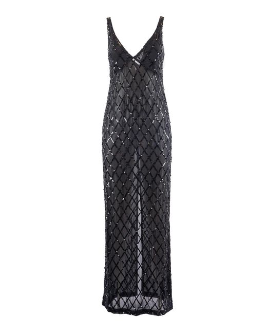 P.A.R.O.S.H. Black Dress Polyamide Elastane Long