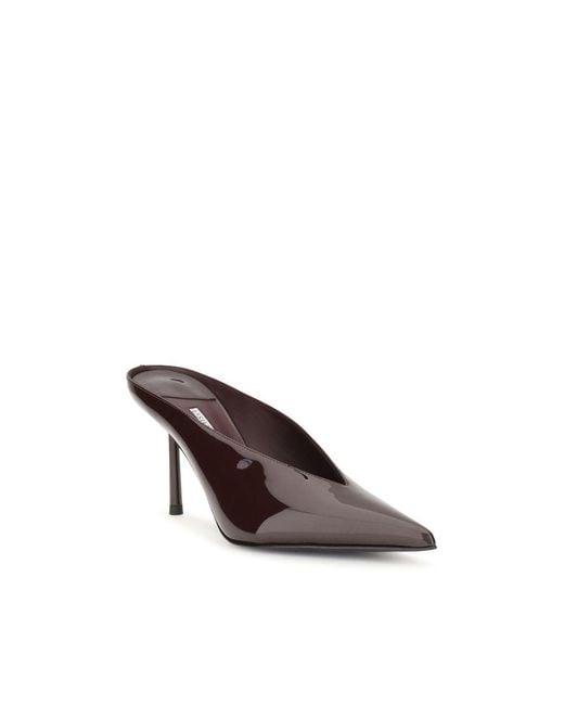 Le Silla Brown Calf Leather Bos Taurus Mules