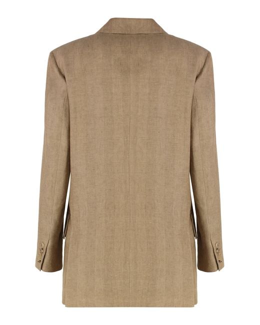 Max Mara Natural Gerla Linen Jacket Blazers