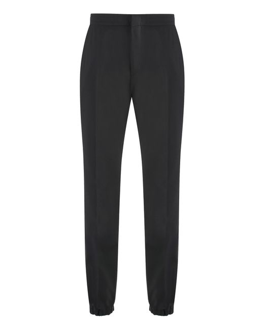 Zegna Black Wool Trousers for men