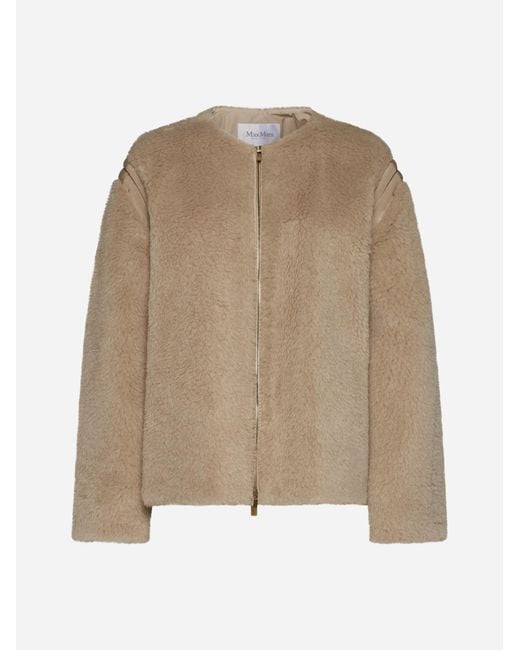 Max Mara Natural Panno Teddy Fabric Jacket