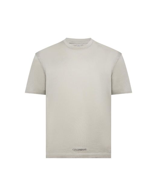 C P Company Gray T-Shirt No Gravity Jersey Cotton T-Shirts for men