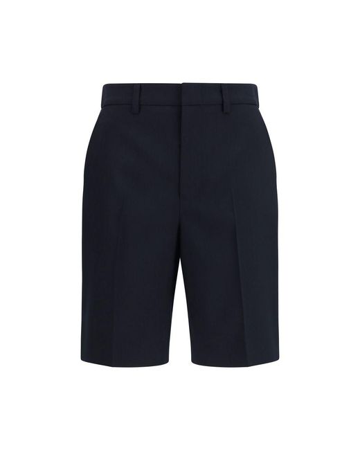 Gucci Blue Black Cotton Bermuda Shorts