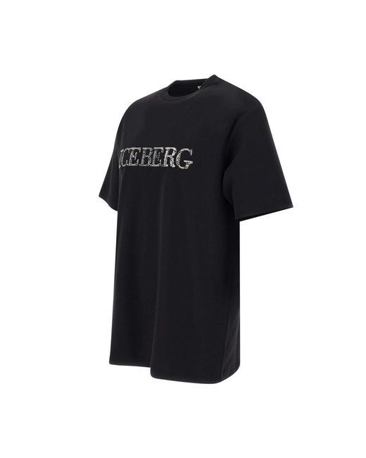 Iceberg Black Eco-Sustainable Cotton T-Shirt for men