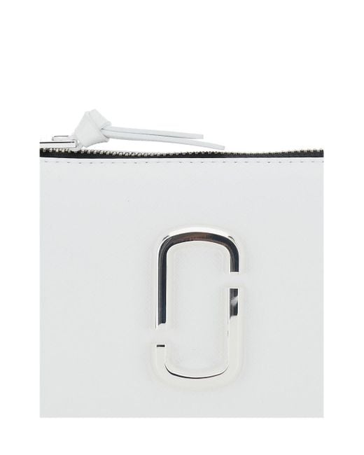 Marc Jacobs White 'The Pochette' Shoulder Bag With Removable Top Handle And Front Plaque