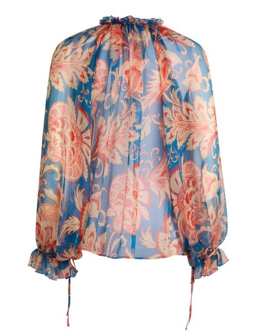Etro White Blouse Silk Blouses