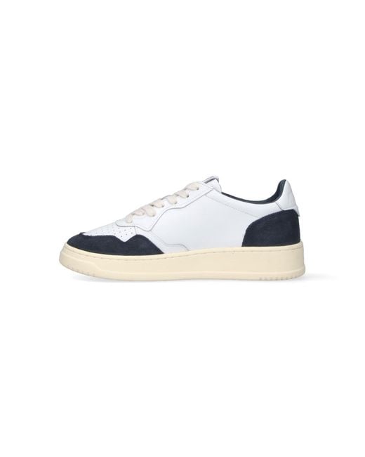 Autry Blue Low-Top Sneakers With Minimalist Aesthetic for men