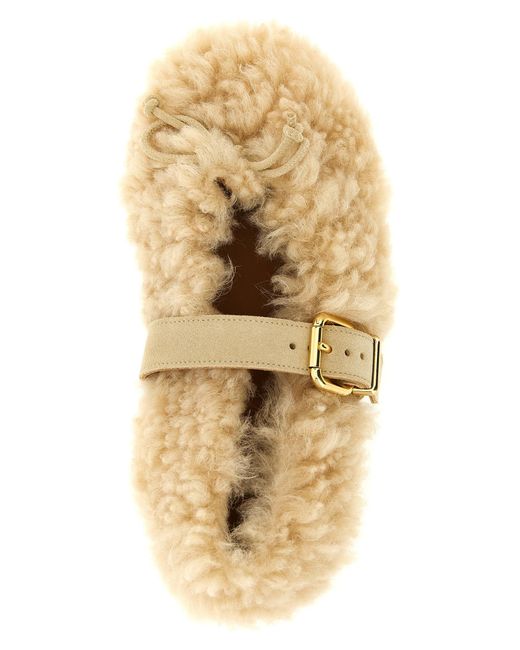 Marni Natural Lambskin Ballet Flats
