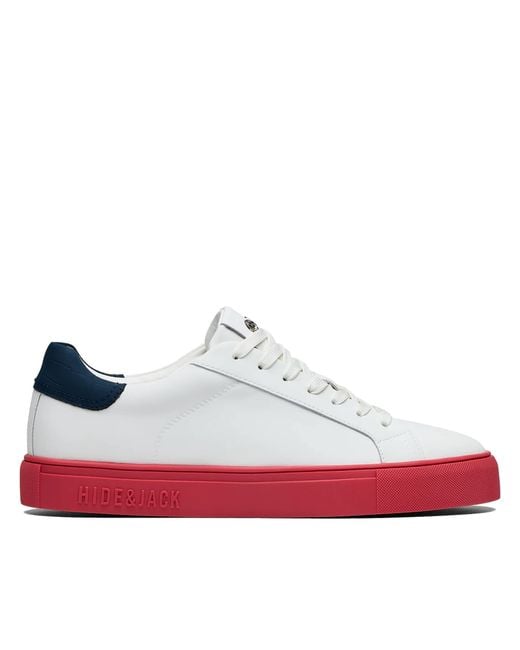HIDE & JACK White Low Top Sneaker Essence Sky Leather