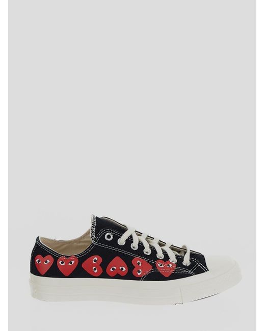 Comme des Garçons White X Converse Chuck 70 Heart Printed Lace-Up Sneakers for men