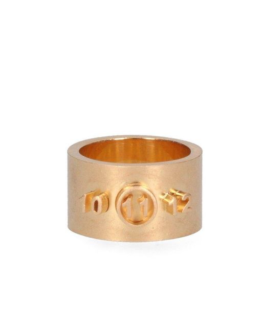 Maison Margiela Metallic Signature Number Chunky Ring