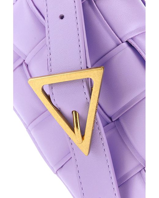 Bottega Veneta Purple Lilac Nappa Leather Small Padded Cassette Crossbody Bag
