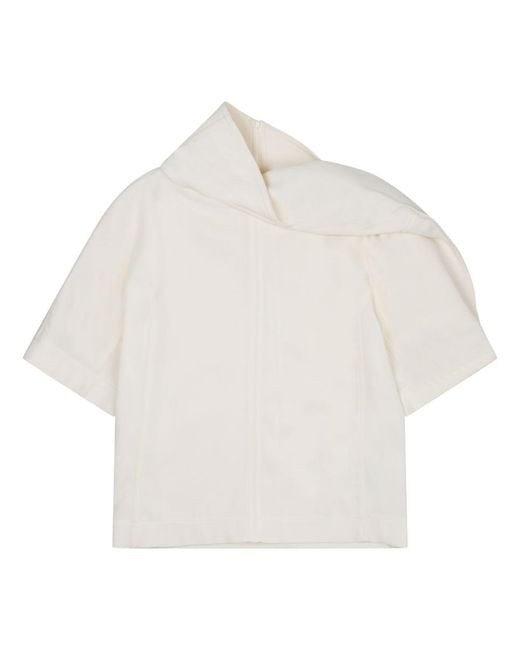 Bottega Veneta White Top Wool Tops