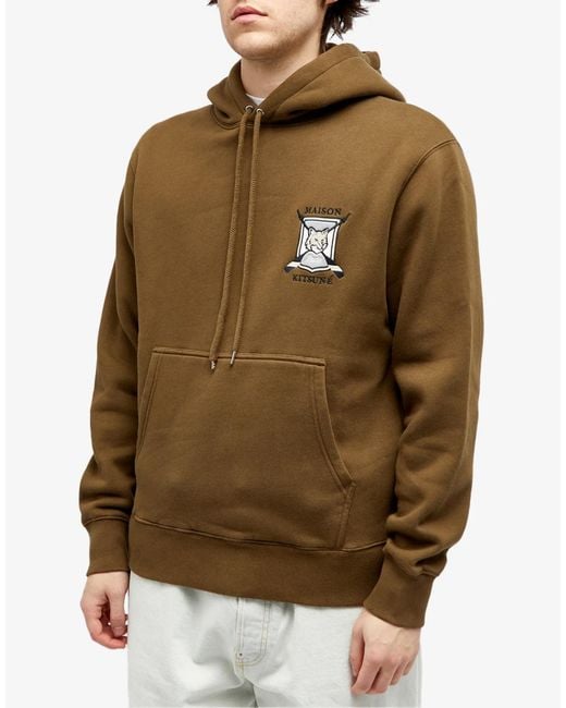 Maison Kitsuné Natural College Fox Logo Hoodie for men