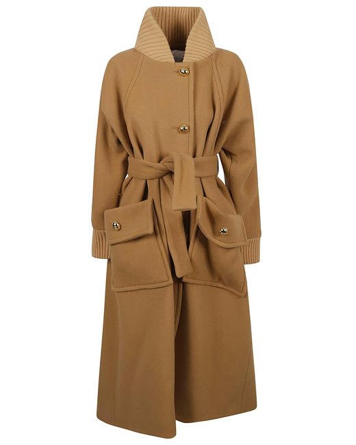 Patou Natural Oversized Cashmere & Wool Coat