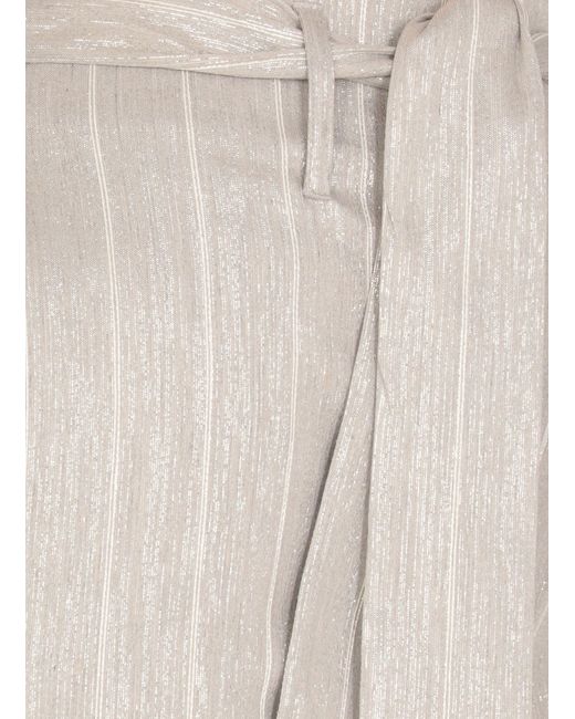 D.exterior White Viscose Blend Bermuda Shorts