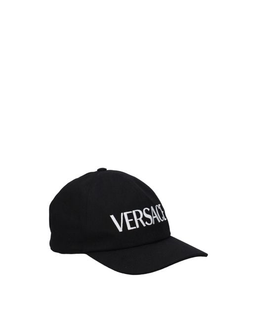 Versace Black Cotton Cap (Baseball Hat)