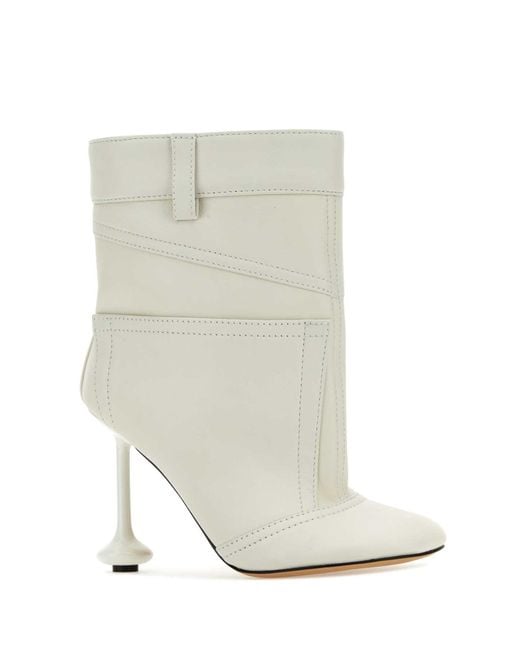 Loewe White Toy Ankle Booties
