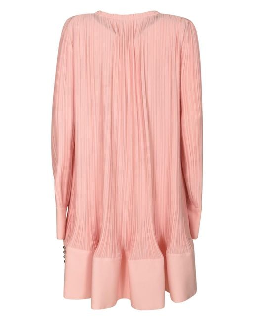 Lanvin Pink Pleated Dress