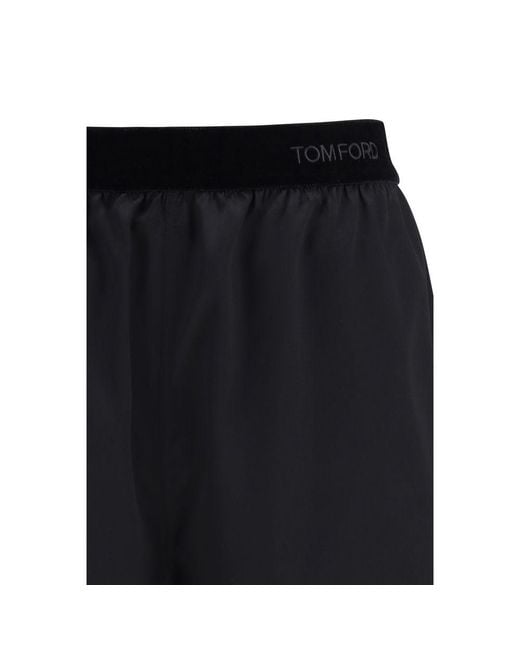 Tom Ford Black Silk Bermuda Shorts