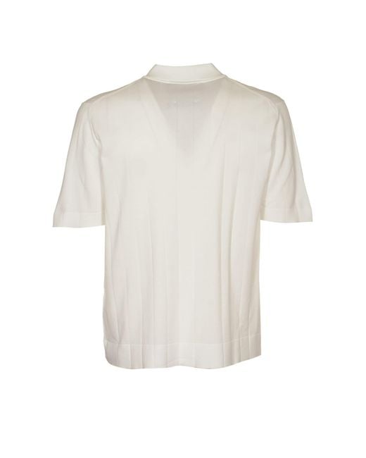 K-Way White Pleynel Knitted Polo Shirt for men