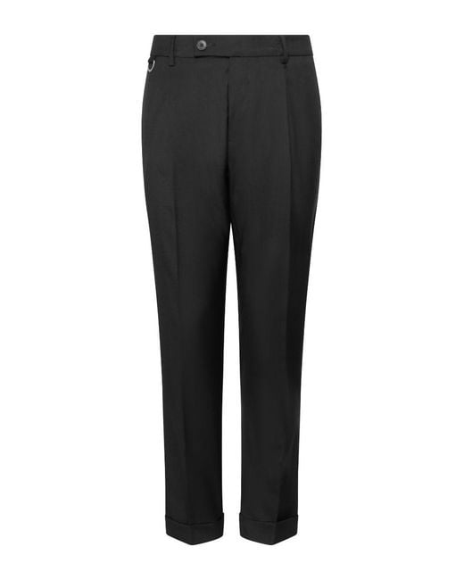 Low Brand Black Trousers Virgin Wool for men