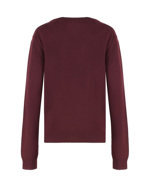 Céline Purple Crew-Neck Cashmere Sweater