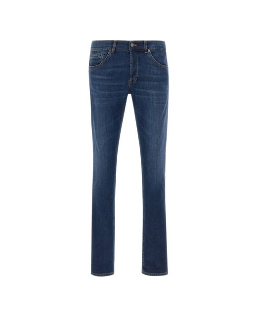 Dondup George Skinny Fit Jeans In Blue Stretch Denim for men