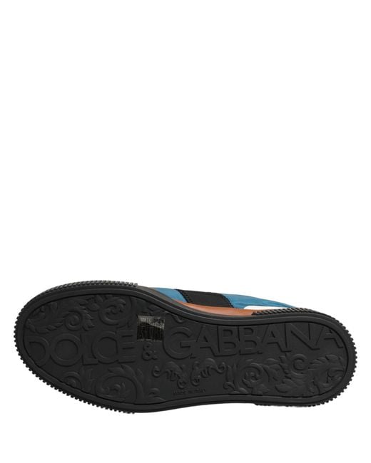 Dolce & Gabbana Black Leather Miami Low Top Sneakers Shoes for men
