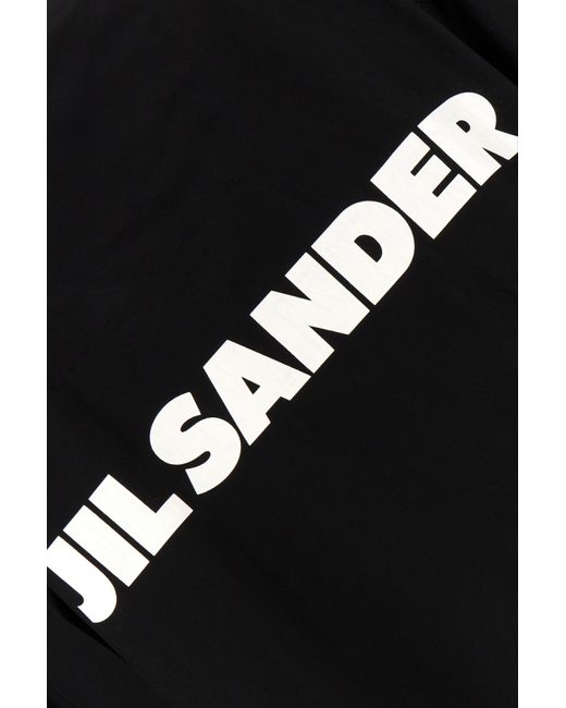 Jil Sander Black Cotton Oversize Parka for men