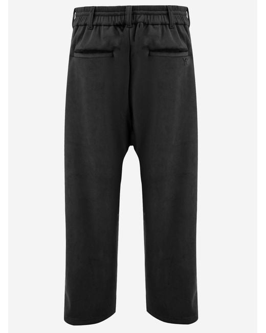 Adidas Black Stretch Velvet Trousers Recycled Polyester/Elastane for men
