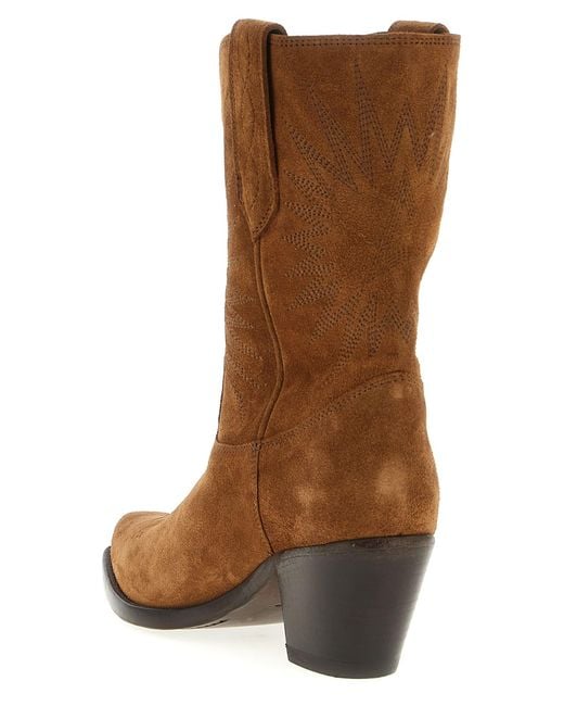 Golden Goose Deluxe Brand Brown Wish Star Boots And Ankle Boots