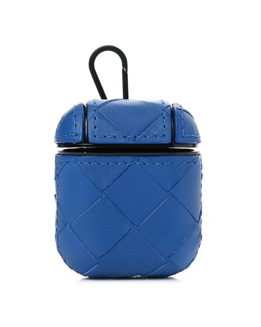Bottega Veneta Blue Airpods Case- Accessory for men