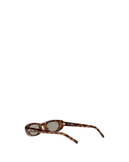 Saint Laurent Metallic Tortoiseshell Sunglasses Med Hav Acetate; Nylon