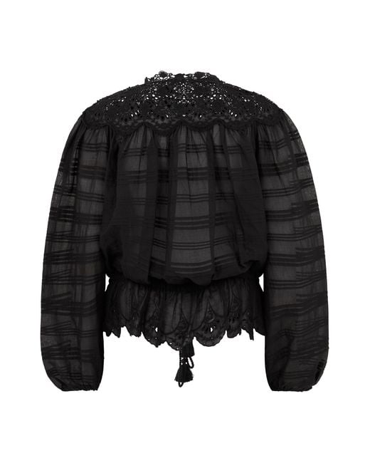 Isabel Marant Black Blouse Long Sleeves Cotton Blouses