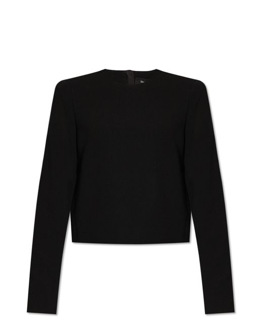 Theory Black Top With Padded Shoulders