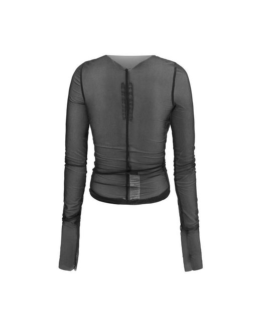 Rick Owens Black Nylon Blouse