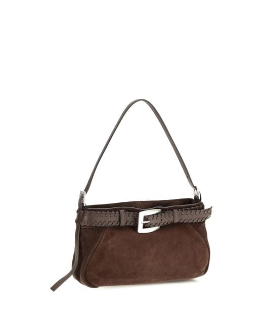 Staud Brown Brooklyn Shoulder Bag Lamb Ovis Aries
