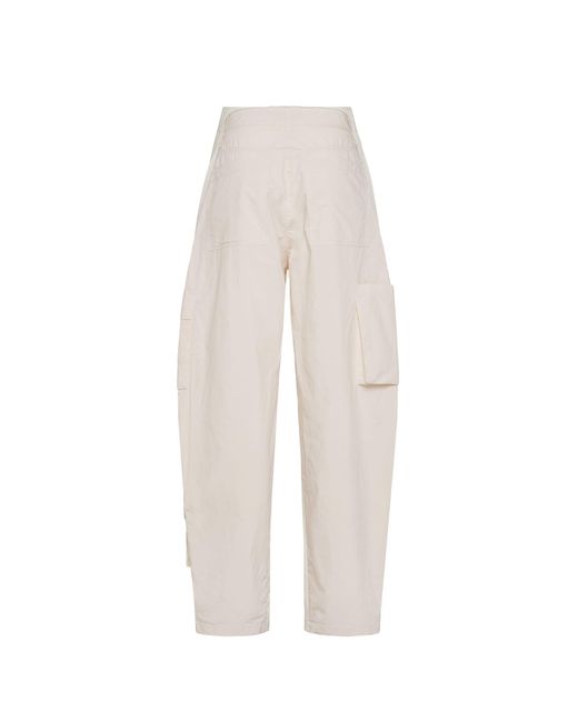 Seventy White Cream High-Waisted Trousers