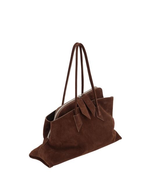 The Attico Brown La Passeggiata Shoulder Bag Calf Leather Bos Taurus