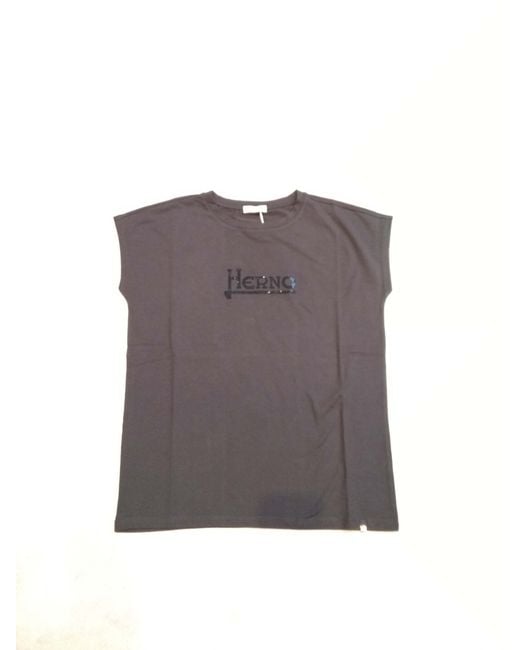 Herno Purple Tshirt Cotton Elastane