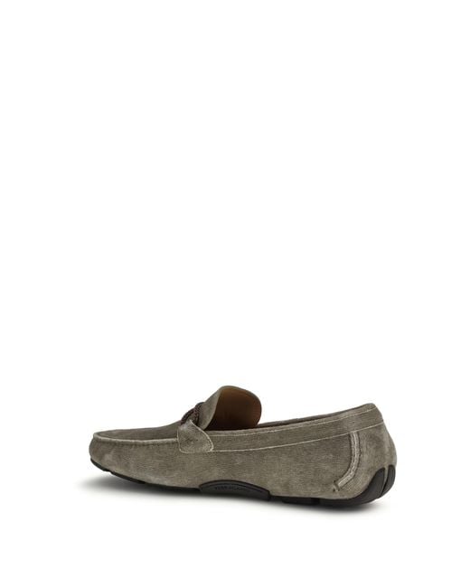Ferragamo Gray Suede Loafer Loafers for men