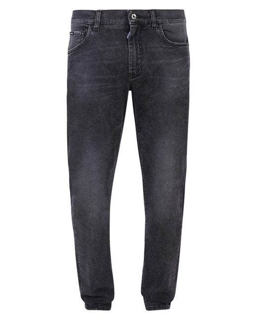 Dolce & Gabbana Blue Stretch Denim Jeans for men