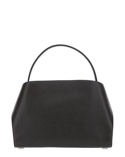 Ferragamo Black Shoulder Bag Hug Media Leather
